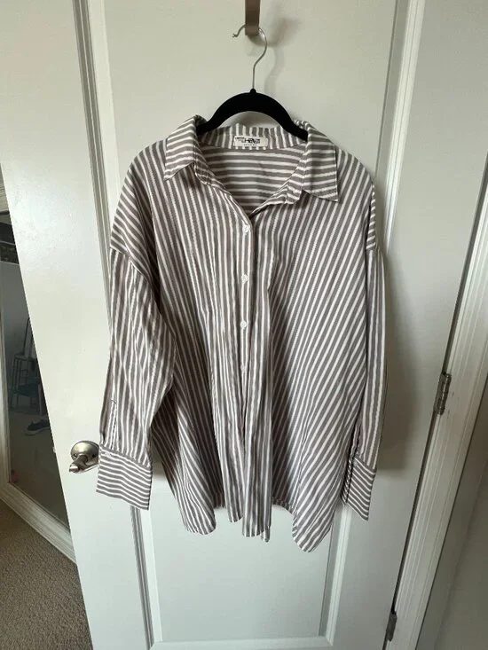 4th and Reckless, Casual Button Up Blouse, 1X - Picture 12 of 16